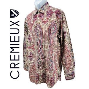Cremieux Men’s Large Classics Paisley Print Long Sleeve‎ Button Up Shirt